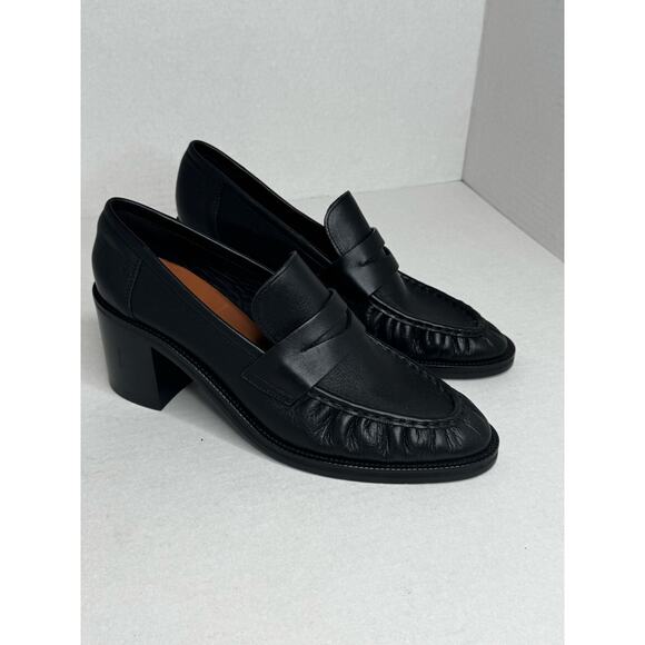 Aquatalia Josette Classic Retro Y2K Nappa Heel Mocasines in Black size 11 - Picture 8 of 11